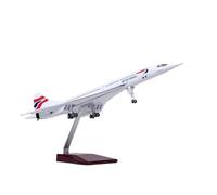 Diecast Model Plane 50CM 1/125 Scale Plane Concorde Air British Airways Airline Airplane Resin Aircraft With Lights Landing Gears Model Toy For Display Collection and Gifts