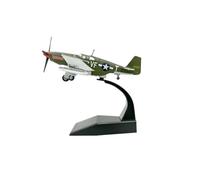 Diecast Model Plane Diecast Metal Alloy 1/72 Scale P51 P-51 1944 Mustang Fighter Plane Replica Model Toy For Display Collection and Gifts
