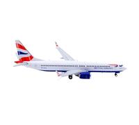 Diecast Plane Model For Alloy Collectible Aircraft Model 1:400 British Airways Boeing B737 MAX 8 Die-cast Metal Aircraft Model Ornaments ZS-ZCA Single Plane