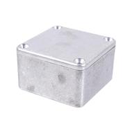 Diecast Stomp Case Aluminum Guitar Pedal Enclosure Silver