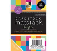 Diecuts With A View 4.5 x 6.5-inch Bright Texture Solids Mat Stack with White Core, Pack of 87, Multi-Colour