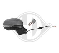 DIEDERICHS 1407124 Wing mirror for FORD FIESTA, PUMA Right, primed, for electric mirror adjustment, Heatable, Convex, Complete Mirror