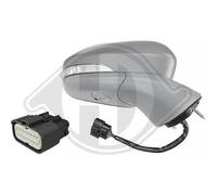DIEDERICHS 1429324 Wing mirror for FORD MONDEO Right, primed, for electric mirror adjustment, Convex, Heatable, Complete Mirror, Electronically foldable