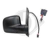 DIEDERICHS 2205526 Wing mirror for VW CADDY Right, black, Grained, Convex, for electric mirror adjustment, Heatable, Complete Mirror