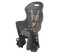Dieffe 8630500034 - Rear Seat Bikey Cool Elm for Bicycle with Wheels from 26 to 29 Inches, Suitable for Children from 9 to 22 kg with Easy Anchor on the Luggage Rack in Macaron Grey/Brown