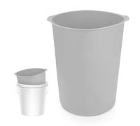Diegimr 5 Gallon Bucket Liner, Silicone Rubber Bucket Saver Reusable Roller Pail Insert Lining with Graduated Measurement for Grease Concrete Paint Mix and Thinset Mixing Tool (Grey)
