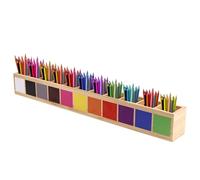 Diegimr Wooden Colored Pencil Holder, Crayon Organizer with 11 Compartments Creative Marker Holder for Kids Crayons Pens & Art Supplies (Integrated)