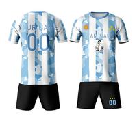 Diego Football Kits for Kids,Maradona Argentina Soccer Legend Shirt for Mens,Personalised Custom Team Name Number Jerseys for Him Blue White