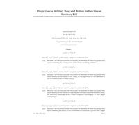 Diego Garcia Military Base and British Indian Ocean Territory Bill Amendments to be moved in Committee of the Whole House [Supplementary to the Marshalled List] (House of Lords) HLB 139 I c
