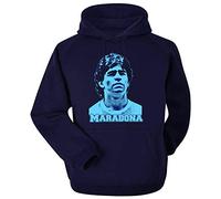 Diego Maradona Argentina Football Legend Hoodie - Unisex (UK, Alpha, XL, Regular, Regular, 45% Cotton & 55% Polyester)