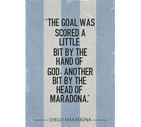 Diego Maradona quote art print size A4