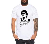 Diego - Men's Tee Shirt Men T-Shirt Argentina Football World Cup 1986 Maradona Shirt Soccer Legend Hero Footballer White