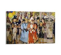 Diego Rivera A Dream Sunday Afternoon at Alameda Park Poster Painting On Canvas Wall Art Poster Scroll Picture Print Walls Decor Home Posters 08x12inch(20x30cm)