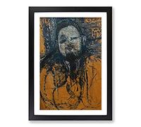 Diego Rivera by Amedeo Modigliani Framed Print | A2 Black Framed Wall Art | Ready to Hang | Modern Nature Picture | Living Room Bedroom Lounge Office
