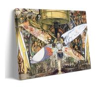 Diego Rivera El Anahuac Mural Wall Art Prints Paintings Home Decor Wall Art Hanging Picture Print Bedroom Decorative Paintings Room Frame-style 12x18inch(30x45cm)