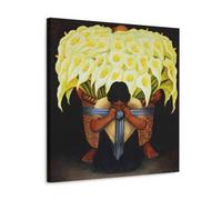 Diego Rivera El Vendola De Flores Wall Art Prints Paintings Painting On Canvas Wall Art Scroll Picture Print Living Room Walls Decor Homes Frame-style 16x16inch(40x40cm)