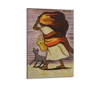 Diego Rivera Painter Works (Cargadora Con Perro) Art Posters Wall Art Canvas Aesthetic Music And Movie Decoration Living Room Bedroom 24x36inch(60x90cm) Frame-style