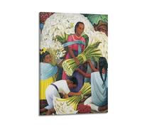 Diego Rivera Painting Poster The Flower Vendor Wall Art Canvas Aesthetic Music And Movie Decoration Living Room Bedroom 20x30inch(50x75cm) Frame-style