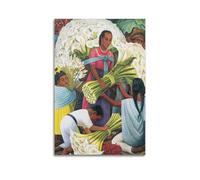 Diego Rivera Painting Poster The Flower Vendor Wall Art Canvas Aesthetic Music And Movie Decoration Living Room Bedroom 16x24inch(40x60cm) Unframe-style