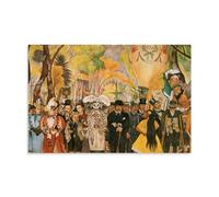 Diego Rivera Paintings Wall Art Poster Prints Mexico's Grande Dame of Death Wall Art Scroll Canvas Painting Picture Living Room Decor Home 12x18inch(30x45cm)