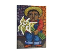 Diego Rivera Poster Work《Boy with Calla Lilies》 Print Photo Art Painting Canvas Home Decorative Bedroom Modern Decors 20x30inch(50x75cm)