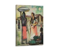 Diego Rivera Poster Work《Luna Sobre El Mercado》 Canvas Painting Wall Art Decorative Picture Prints Modern Decor 08x12inch(20x30cm)