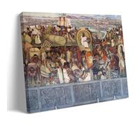 Diego Rivera The Great City of Tenochtitlan Wall Art Prints Paintings Canvas Wall Art Decorative Bedroom Modern Home Print Picture Artworkss Frame-style 12x18inch(30x45cm)