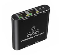 DIEKE 3 Port Gigabit Networking Splitter Fast Speed 1000Mbps Data Transfer Splitter For Computers And Gaming Consoles Fast Speed Data Transfer