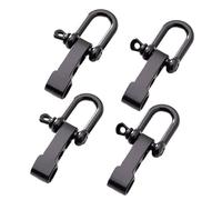 DIEKE 4Pcs Adjustable D Shackles Buckle High Strength Alloy D Shape Bows Shackles Alloy Paracords Buckle for Outdoor Rope