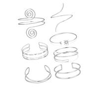 DIEKE 7pcs Adjustable Gold Arm Cuff Bracelets for Women Elegant Party Accessories Arm Cuff