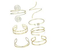 DIEKE 7pcs Adjustable Gold Arm Cuff Bracelets for Women Elegant Party Accessories Arm Cuff