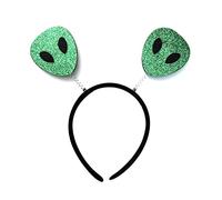 DIEKE Adult Teens Bouncing Sequins Alien Shape Headband Halloween Hair Hoop Makeup Live Broadcast Cosplay Party Headpieces