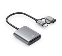 DIEKE Aluminum Alloy MS Card Reader Two 8Pin Type C Memory Sticks Adapter For Phone Pad Two Slot Card Reader