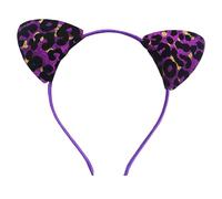 DIEKE Animal Cats Ear Headband For Adult Kids Birthday Party Roleplay Costume Headpiece Teens Cosplay Costume Makeup Hairhoop Leopard Print Headband