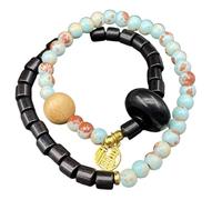DIEKE Double Loop Beaded Handmade Jewelry for Everyday Use Buddhist Prayer Handmade Wooden Yoga