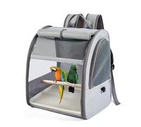 DIEKE Durability Polyester Bird Travel Carriers Backpacks with Meshes Window and Sun Protecting for Daily Use Sun Blocking Portable Bird Backpacks