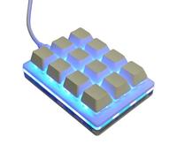 DIEKE Ergonomic Keypad 12 Key Customizable Keyboard With Dedicated Media Controls For Streamlined Workflow Customizable Keyboard