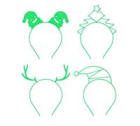 DIEKE Festive Glowing Christmas Headwear 4Pcs Adjustable Size For Parties And Celebrations Family Gathering Adjustable Size