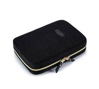 DIEKE Jewelry Travel Case With Embossed Designs For Women Binder Storage Book Clear Pockets Zippered Necklace Organizers Necklace Holder
