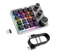 DIEKE Mechanical Gaming Keypad With 16 Keys Programmable And 3 Knobs For Enhanced Productivity In Gaming And Office Setting