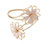 DIEKE Modern Irregular Floral Pattern Armlet Kirsite for Women Stylish Accessory Comfortable Designs Versatile Styling Irregular Floral Pattern