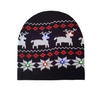 DIEKE Snowmen Cartoon Hat Knitted Colorful Lights Hat Funny Light Up Christmas Hats For Holiday Merriment And Winter Comfort Warm Winter
