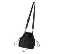 DIEKE Stylish Pleated Drawstring Bucket Bag Nylon Shoulder Purse Crossbody Bags For Shopping And Travel For Women Adjustable Strap Bag