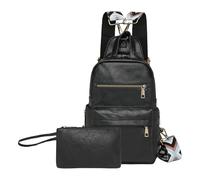 DIEKE Stylish Shoulder Bag For Women PU Leather Chest Bag With Adjustable Strap School Backpack For Work And Social Event PU Leather School