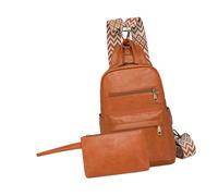 DIEKE Stylish Shoulder Bag For Women PU Leather Chest Bag With Adjustable Strap School Backpack For Work And Social Event PU Leather School