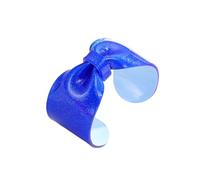 DIEKE Vibrant Bowknot Statement Bangle Adjustable Opening Stylish Wide Opening Wristband Ideal for Casual or Formal Comfortable Resin Bangle