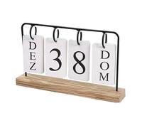 DIEKE Wooden Calendar Desktop Year Round Date Display Reusable Office Home Decoration Schedule Planner For Study Room