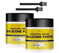 Dielectric Grease, 114g Silicone Paste, Silicone Grease for Automotive Electrical Connectors, Spark Plugs - Brake Sealant Lubricant, Plumbers Grease with Brush for O-Rings, Rubber, Marine, Universal
