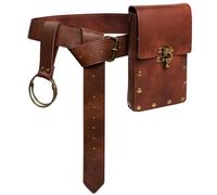 DIELIANHUA Halloween Necromancer Suit, Medieval Belt, Medieval Belt with Belt Bag, Medieval Clothing Accessories, Medieval Accessories for Cosplay, Masquerade, Halloween