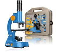 DieMaus Microscope Set with Case, 3 Levels, 100 x 1200 x LED Mirrors, Children from 8 Years, Accessories